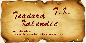 Teodora Kalendić vizit kartica